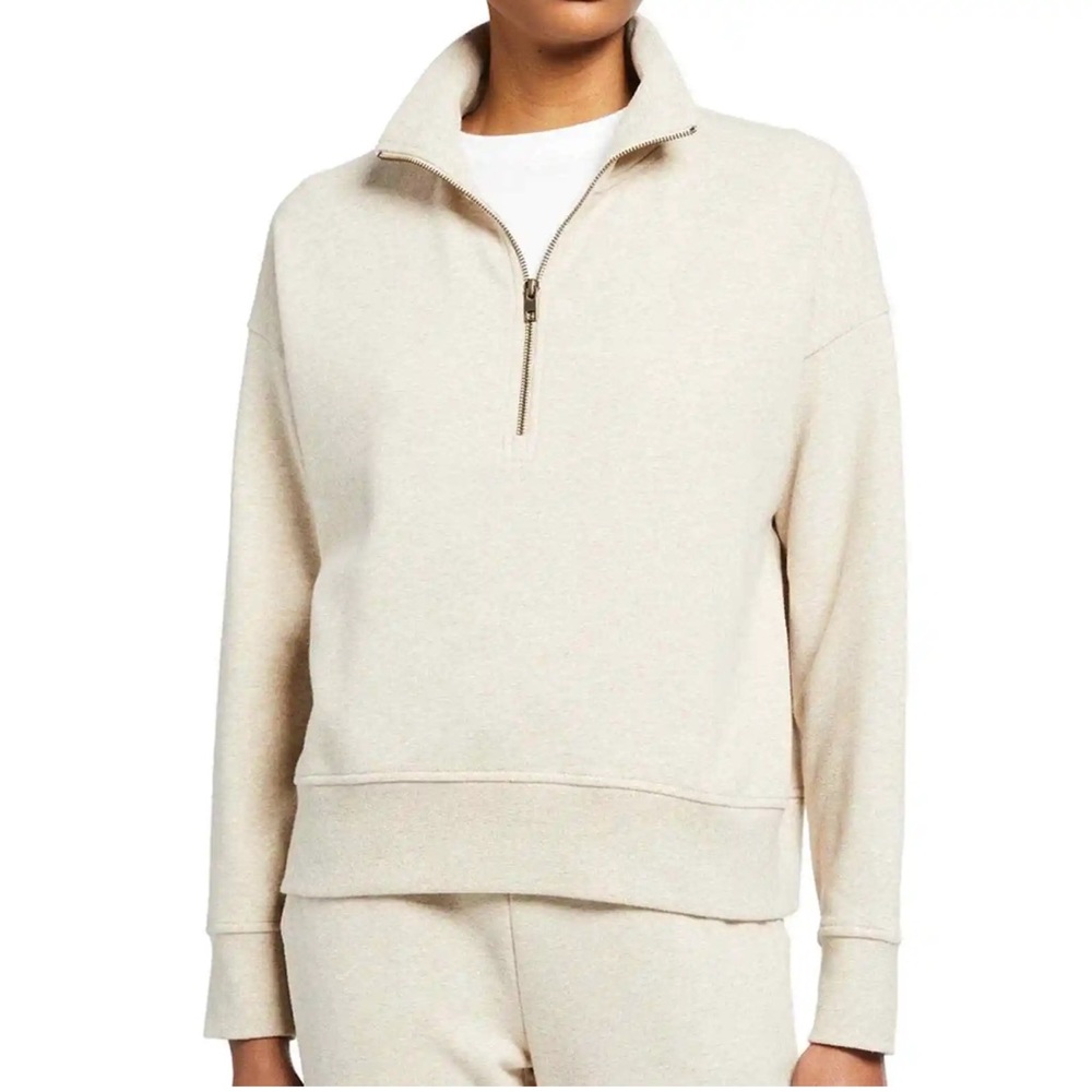 Vince Half-Zip Long Sleeve Pullover Top Size XS